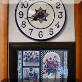 DC03. Painted ceramic clock.